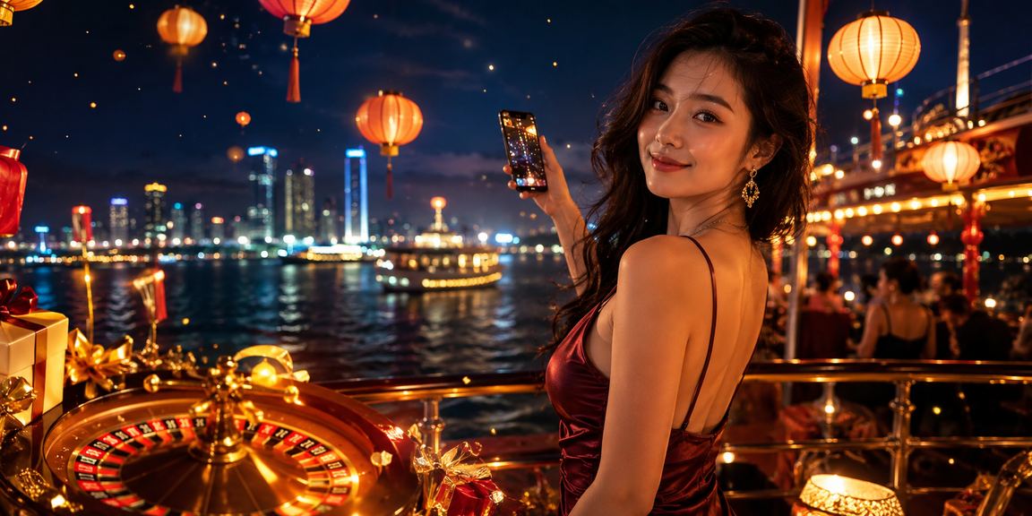 Trò chơi roulette với ánh đèn lồng Hội An
